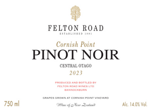 Felton Road 'Cornish Point' Pinot Noir 2023 (6 x 75cl) landing August 2024